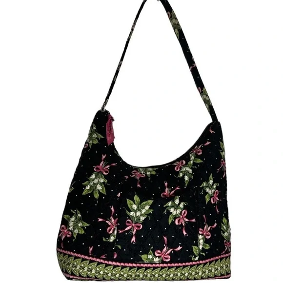 Vera Bradley Bags Vera Bradley Black With Pink Ribbon Christmas Purse Poshmark